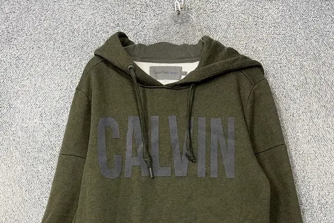 캘빈클라인 프린팅 카키 후드티 S 상품이미지3