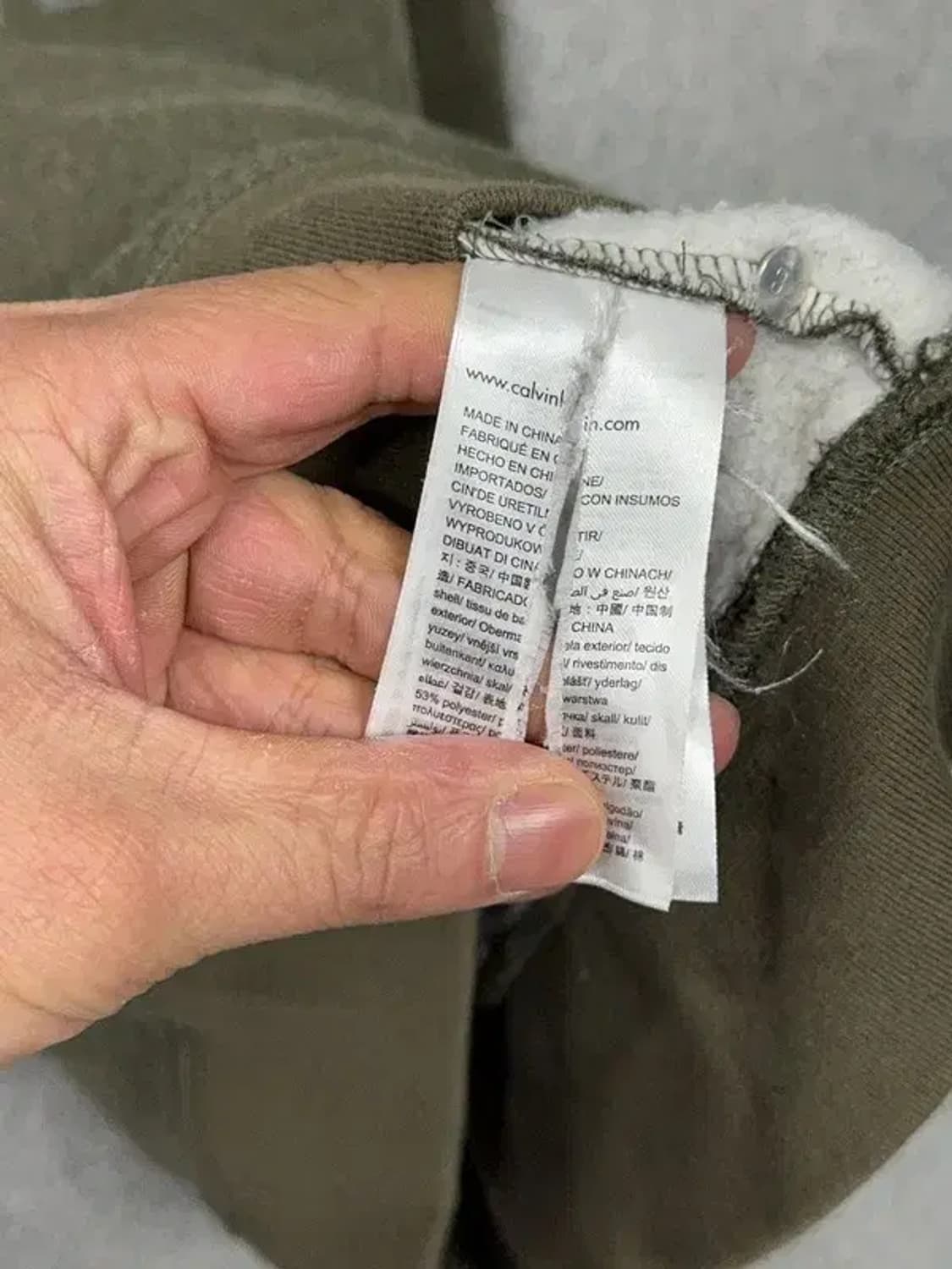 캘빈클라인 프린팅 카키 후드티 S 상품이미지8