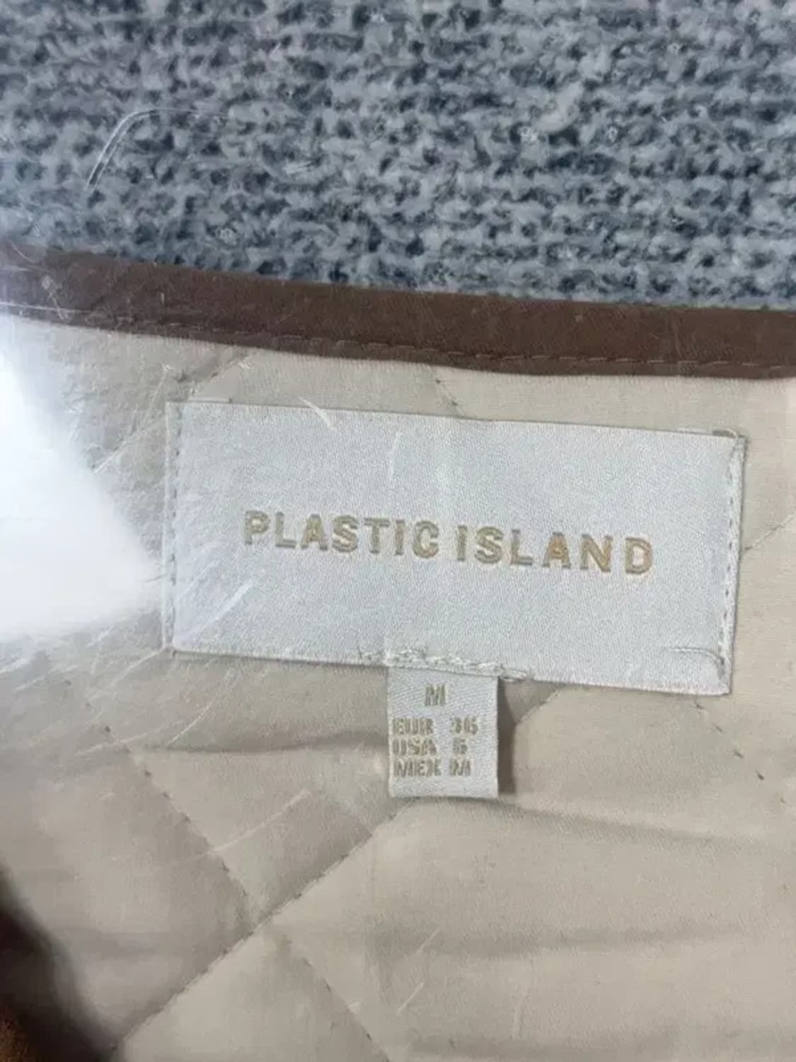 플라스틱아일랜드 체크 크림 블루종 M 상품이미지3