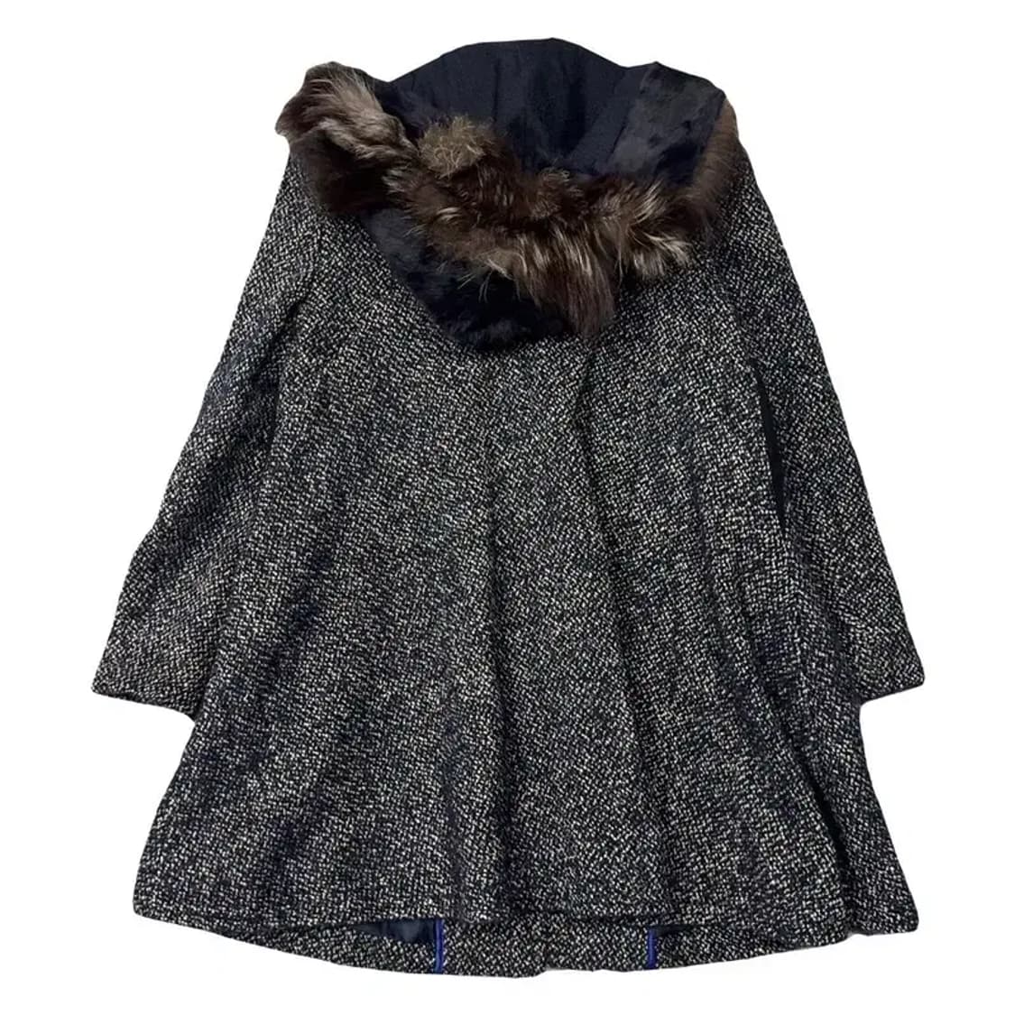 오즈세컨 클래식 패턴 그레이 울 코트 55 상품이미지2