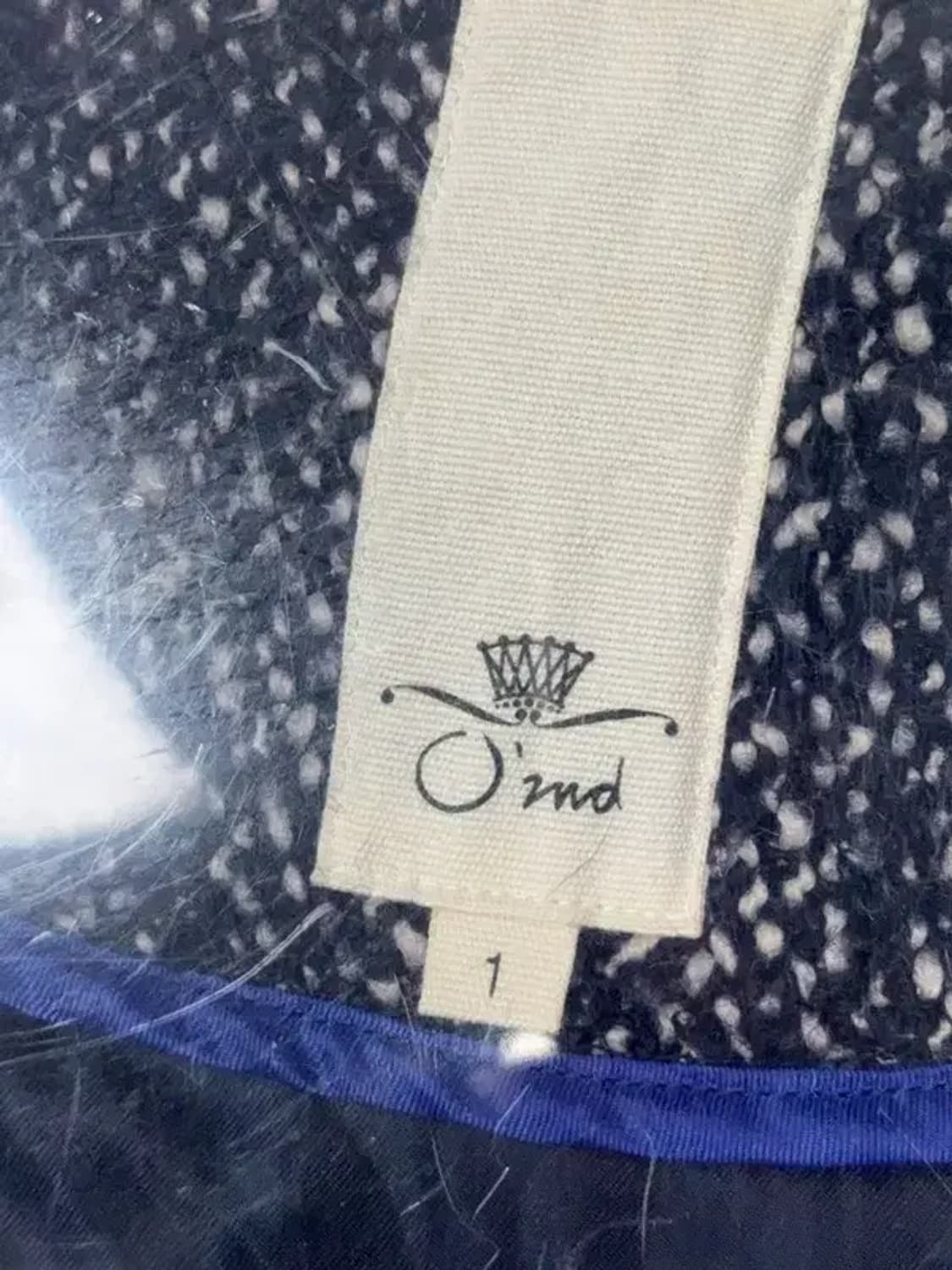 오즈세컨 클래식 패턴 그레이 울 코트 55 상품이미지3