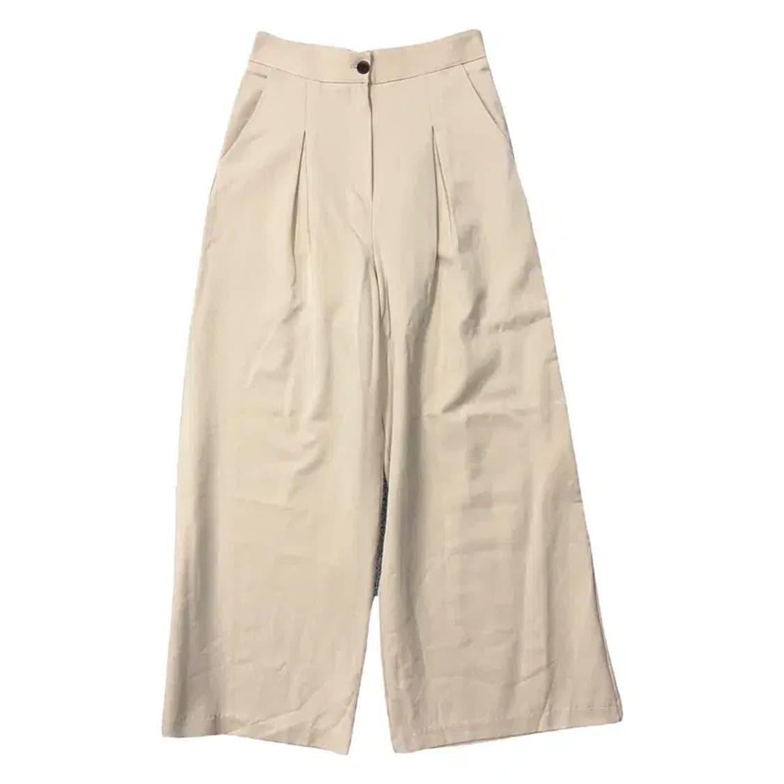 베이지 투턱 오버 와이드 바지 S 상품이미지1