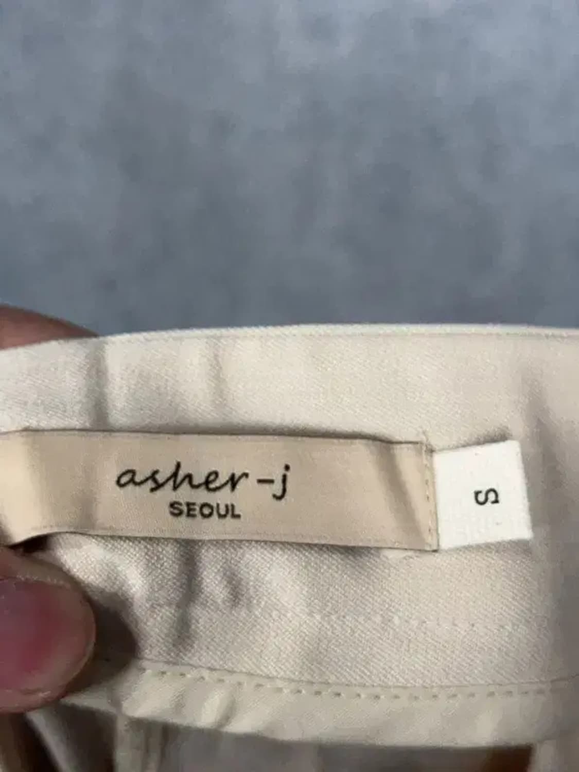 베이지 투턱 오버 와이드 바지 S 상품이미지3