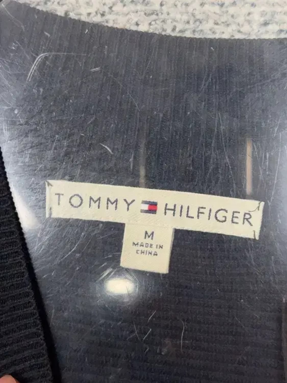 타미힐피거 블랙 크림 니트 가디건 M 상품이미지3