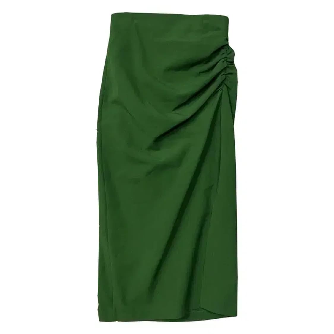 자라 그린 트임 드레스 비스코스 스커트 S 상품이미지1