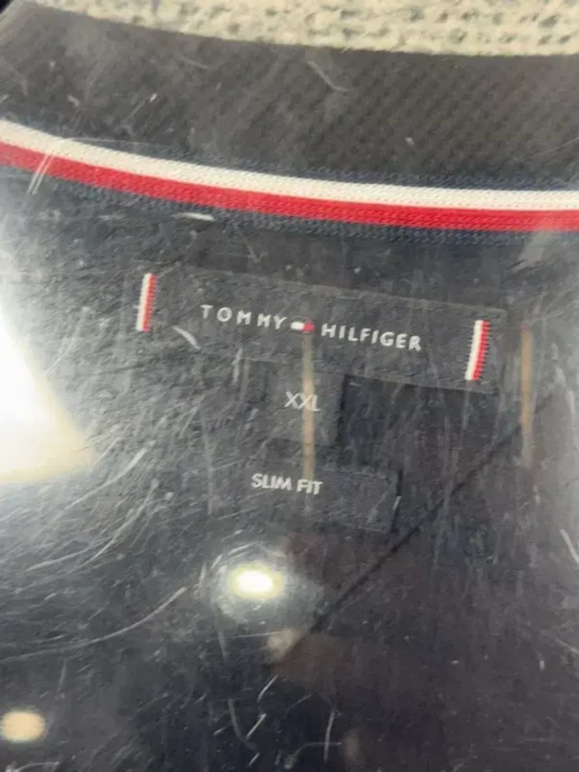 타미힐피거 네이비 로고 코튼 오버핏 카라티 XXL 상품이미지3