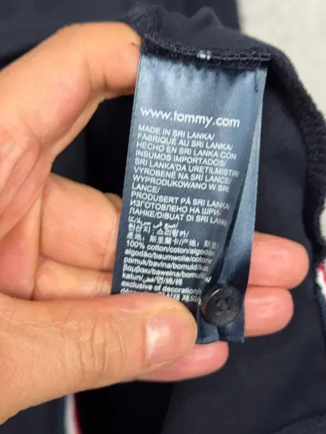 타미힐피거 네이비 로고 코튼 오버핏 카라티 XXL 상품이미지4