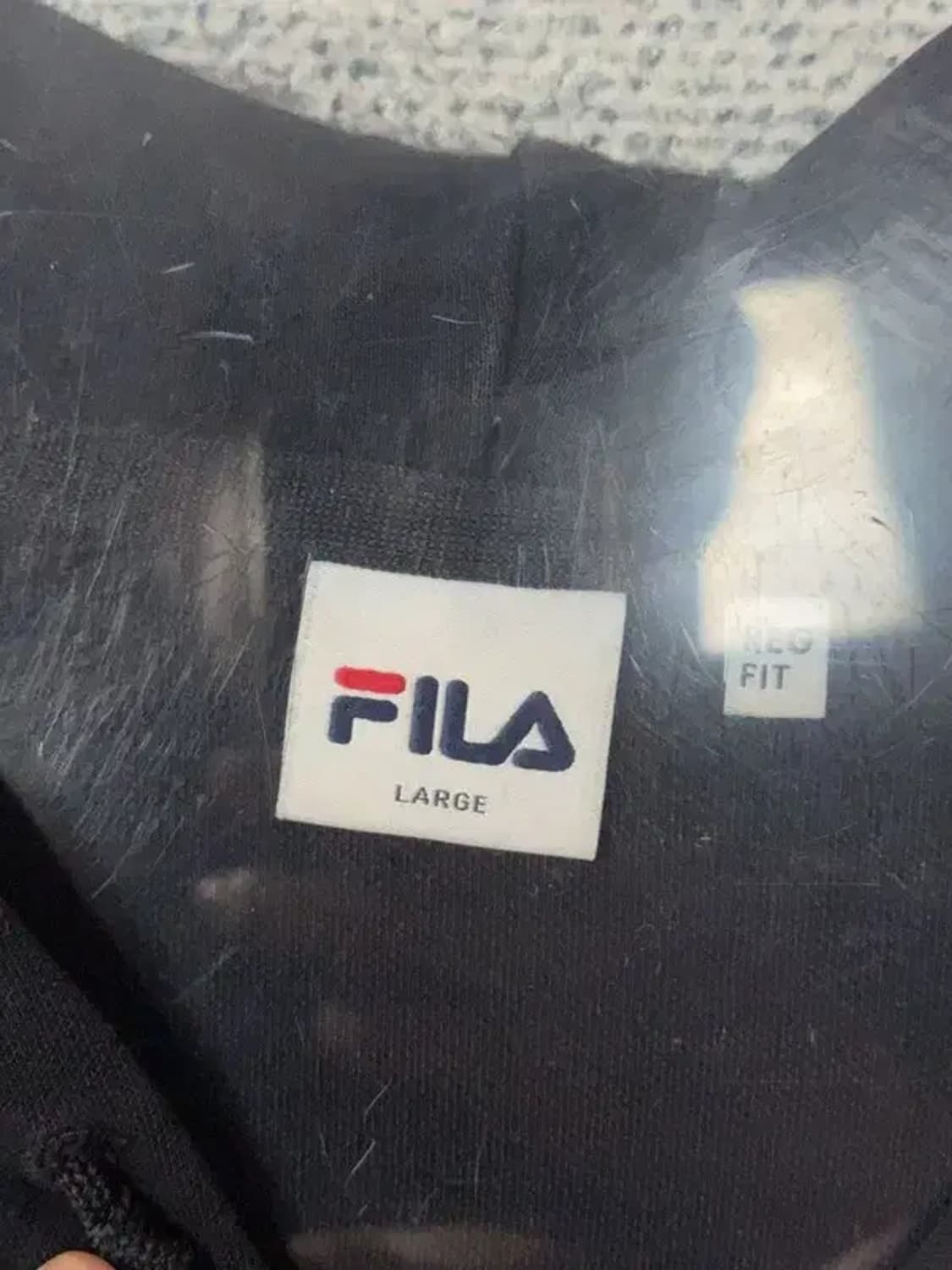 휠라 블랙 로고 후드티 LARGE 상품이미지3