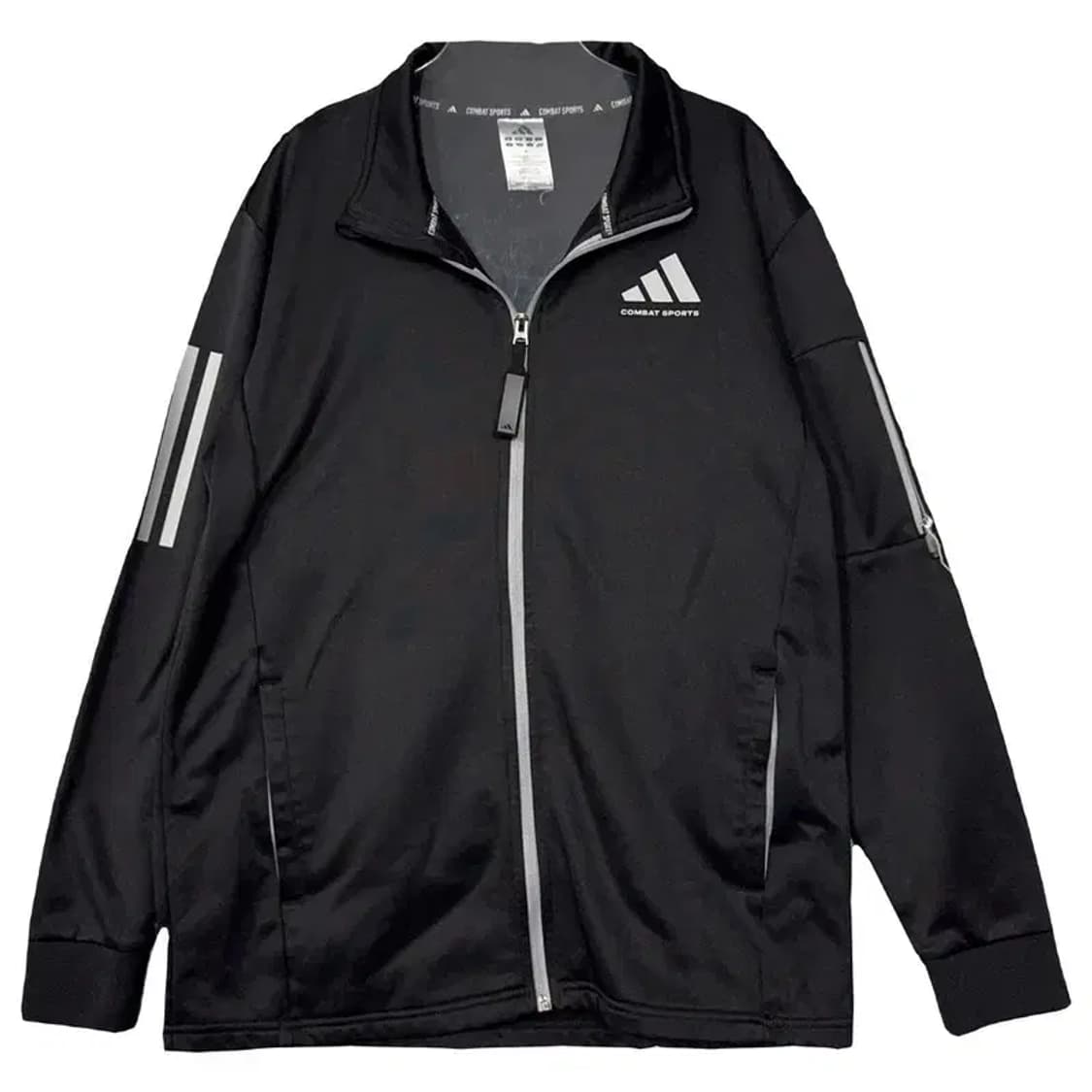 아디다스 블랙 로고 집업 저지 M 상품이미지1