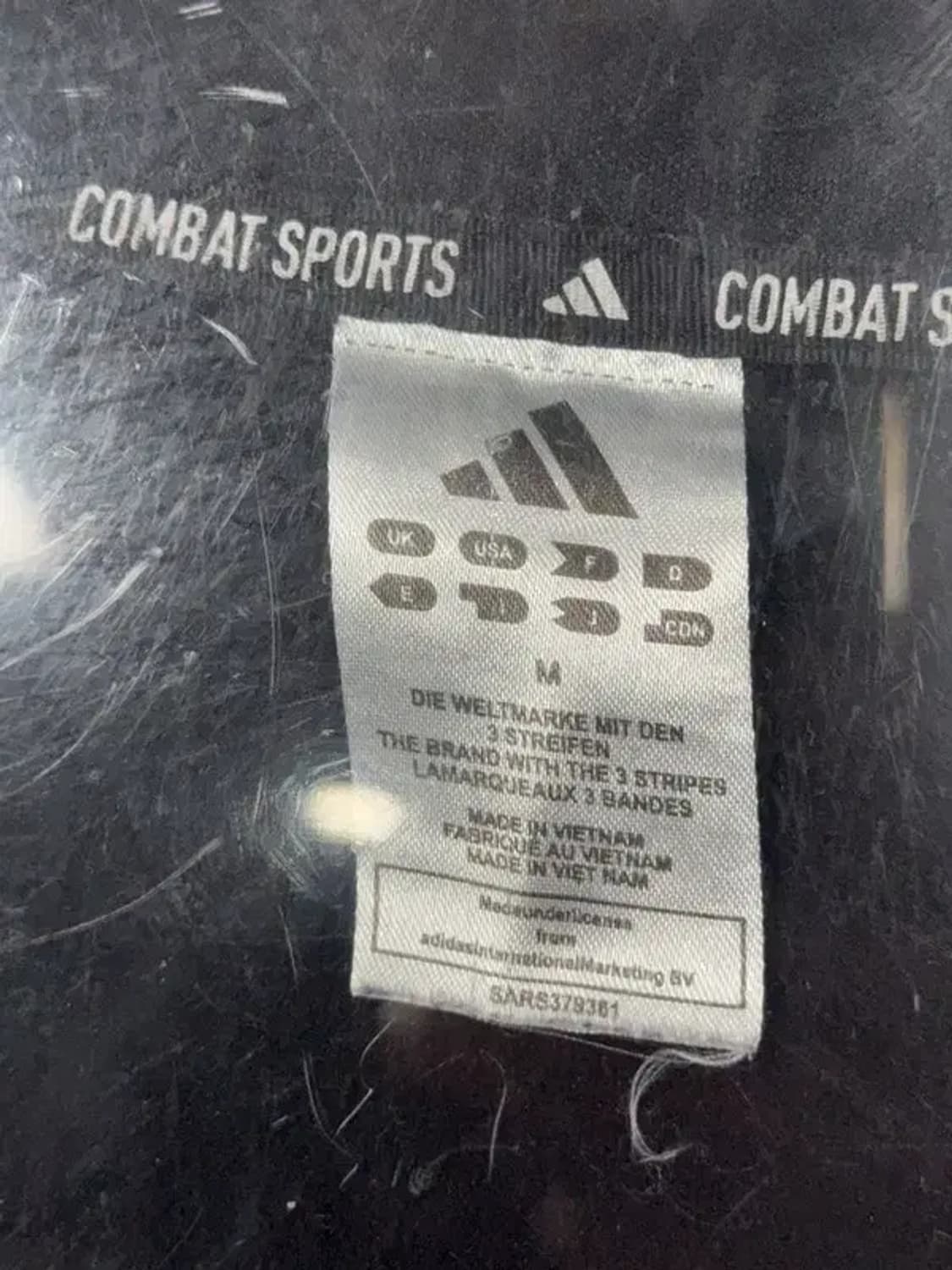 아디다스 블랙 로고 집업 저지 M 상품이미지3