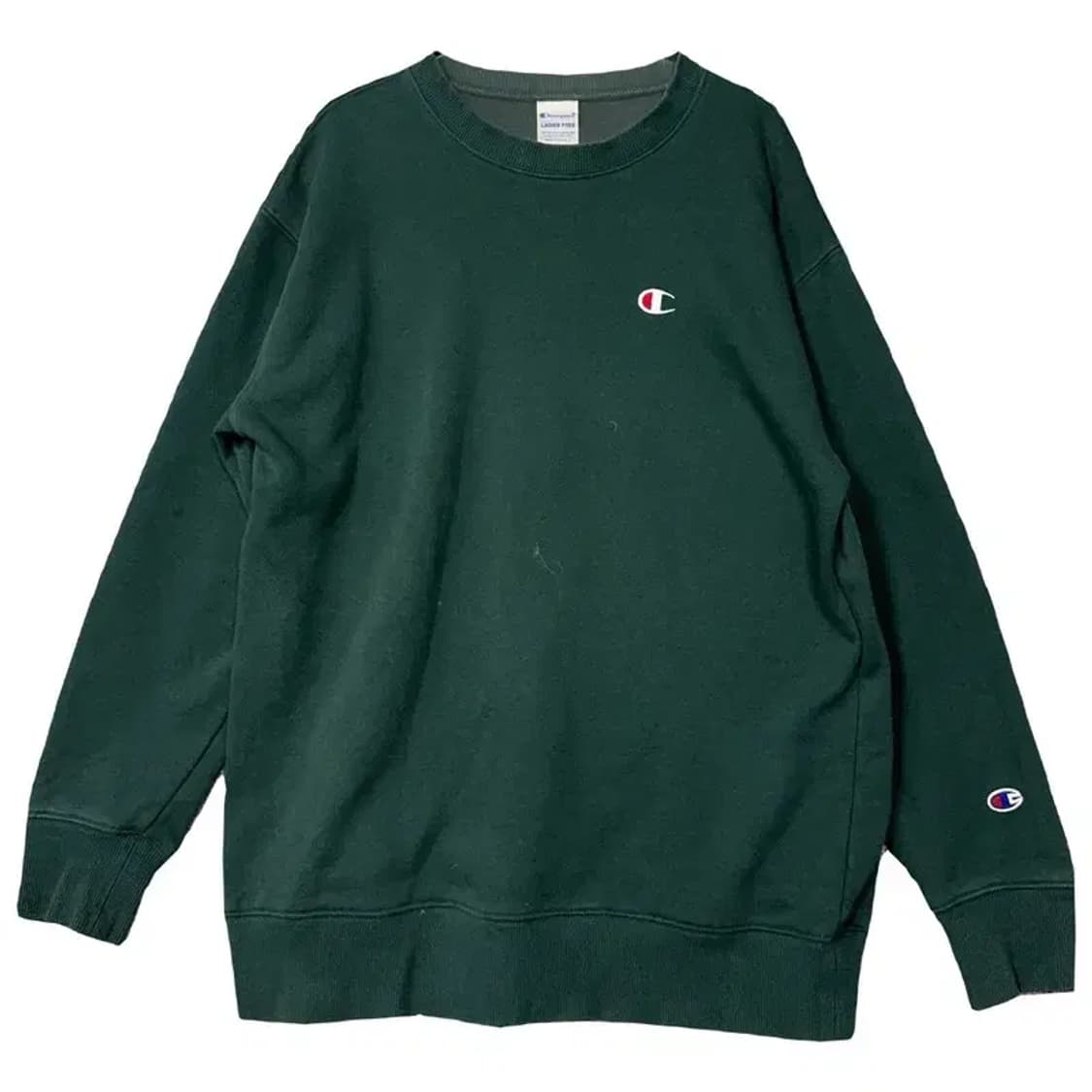 챔피온 그린 여성 오버 사이즈 맨투맨 FREE 상품이미지1