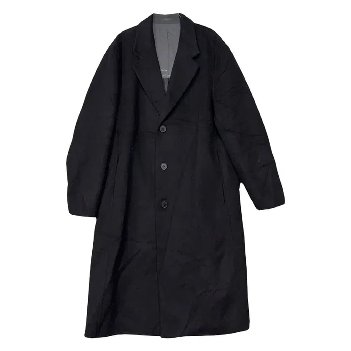 지오지아 블랙 울 캐시미어 롱코트 XL 상품이미지1