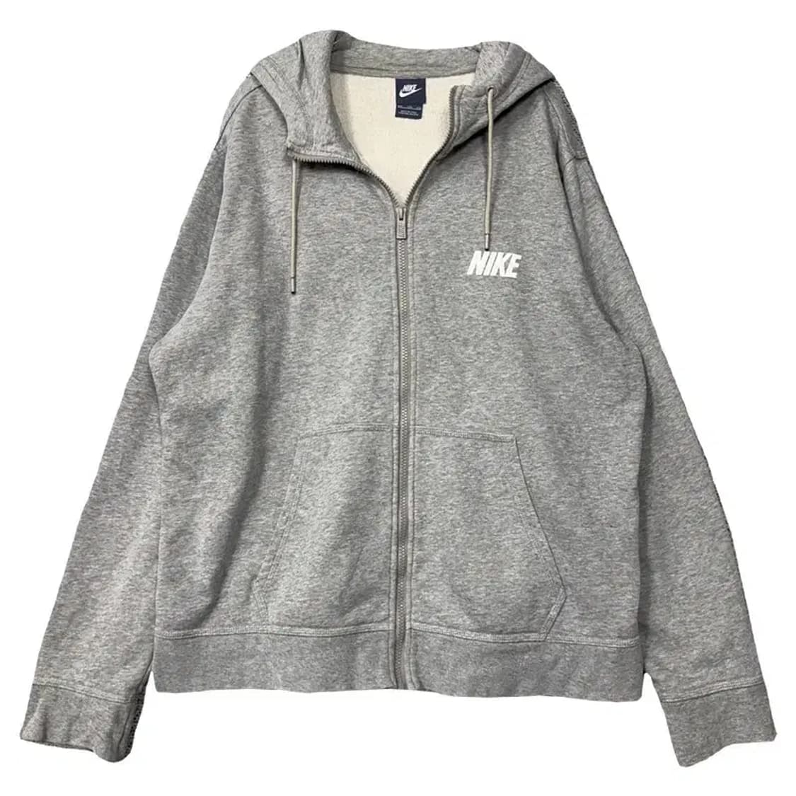 나이키 라이트 그레이 로고 오버핏 후드집업 XXL 상품이미지1
