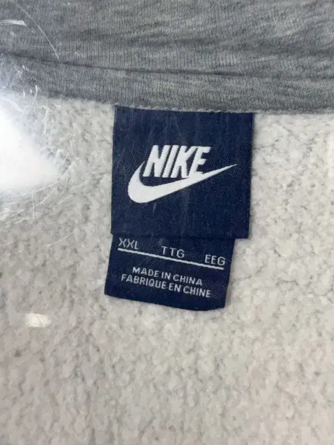 나이키 라이트 그레이 로고 오버핏 후드집업 XXL 상품이미지3