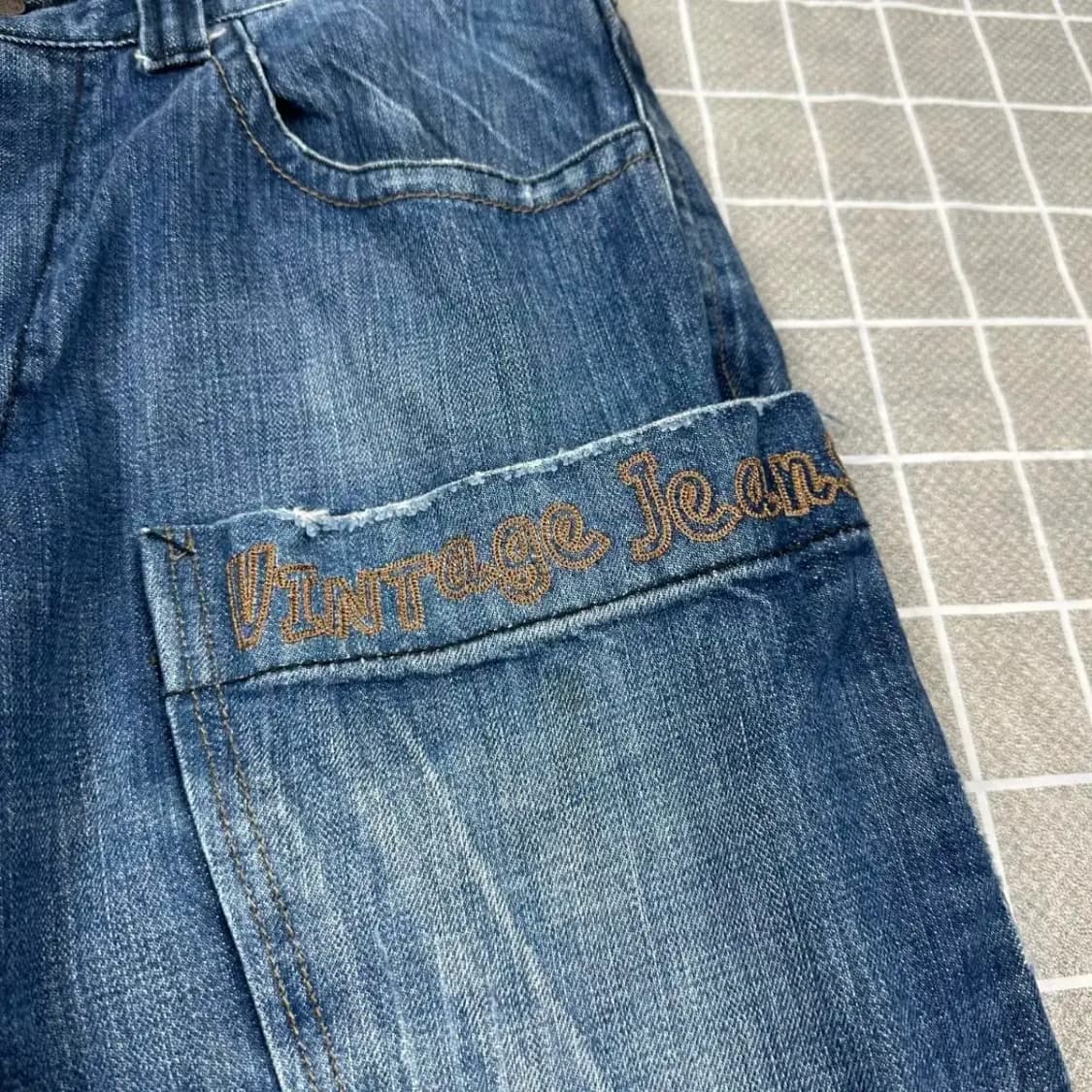 빈티지 멀티포켓 7부 데님팬츠 32 상품이미지4