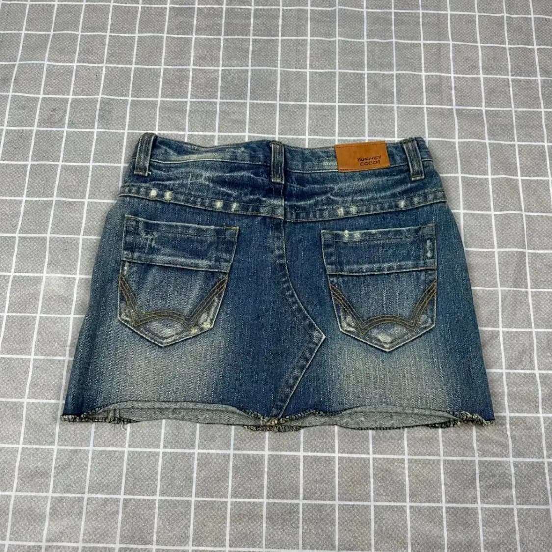 Y2K 데미지 데님 미니스커트 S 상품이미지2