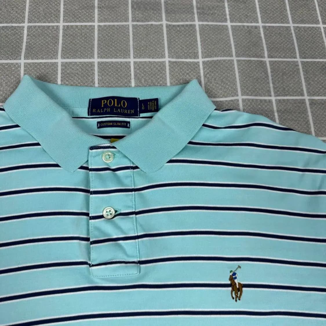 폴로 랄프로렌 스트라이프 신형 코튼 카라티 L 상품이미지2