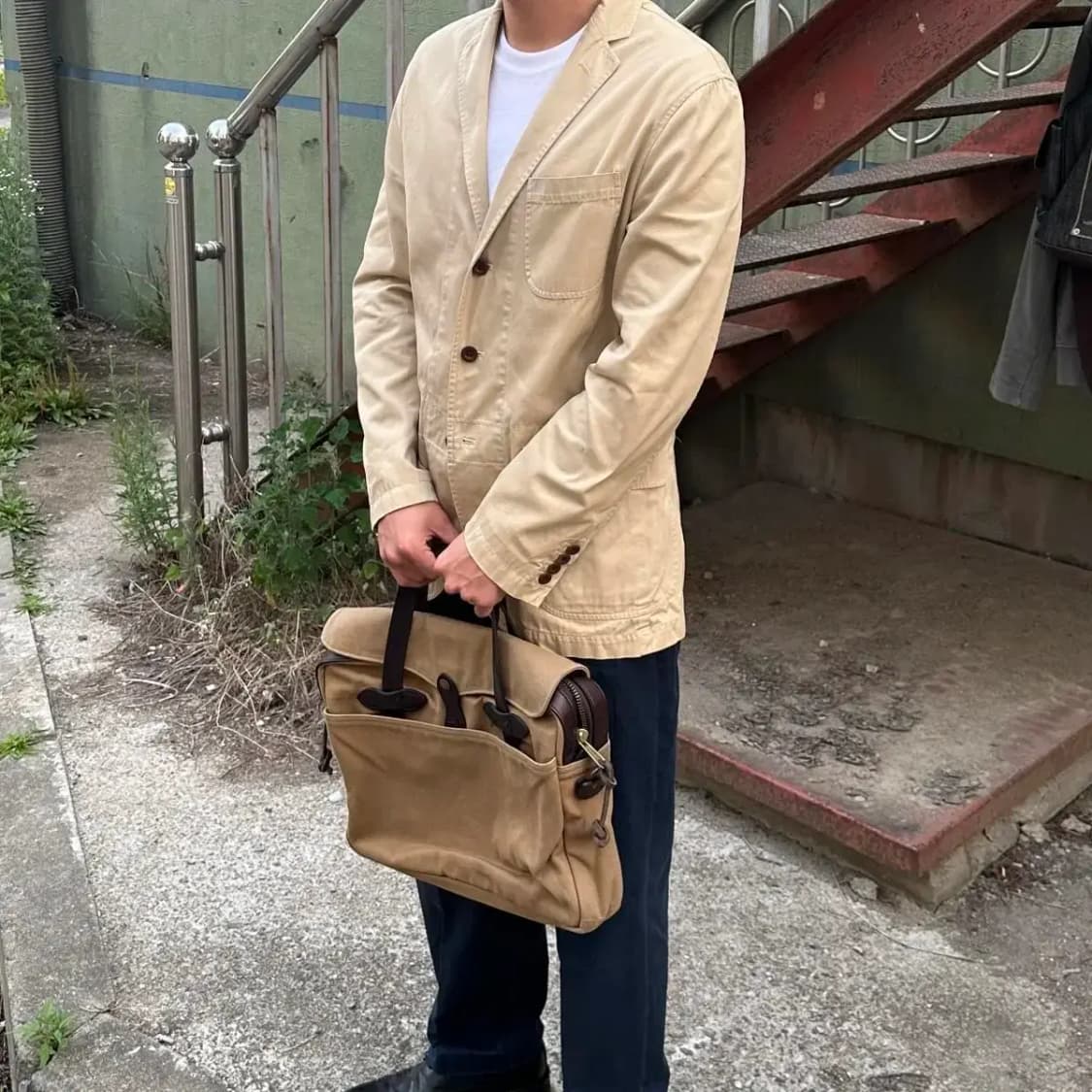 폴로 베이지 3버튼 블레이져 42-R 상품이미지1