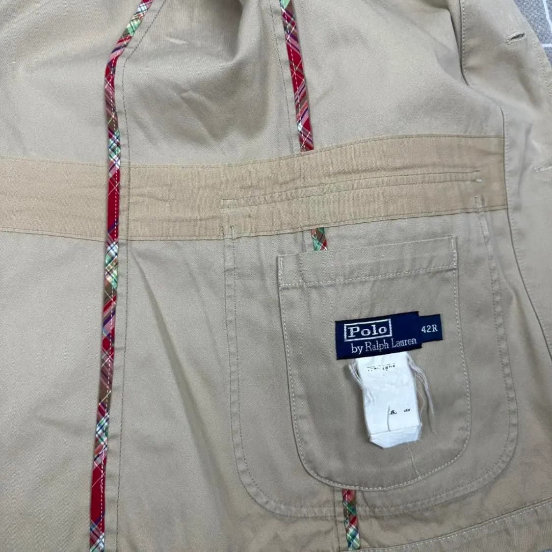 폴로 베이지 3버튼 블레이져 42-R 상품이미지6