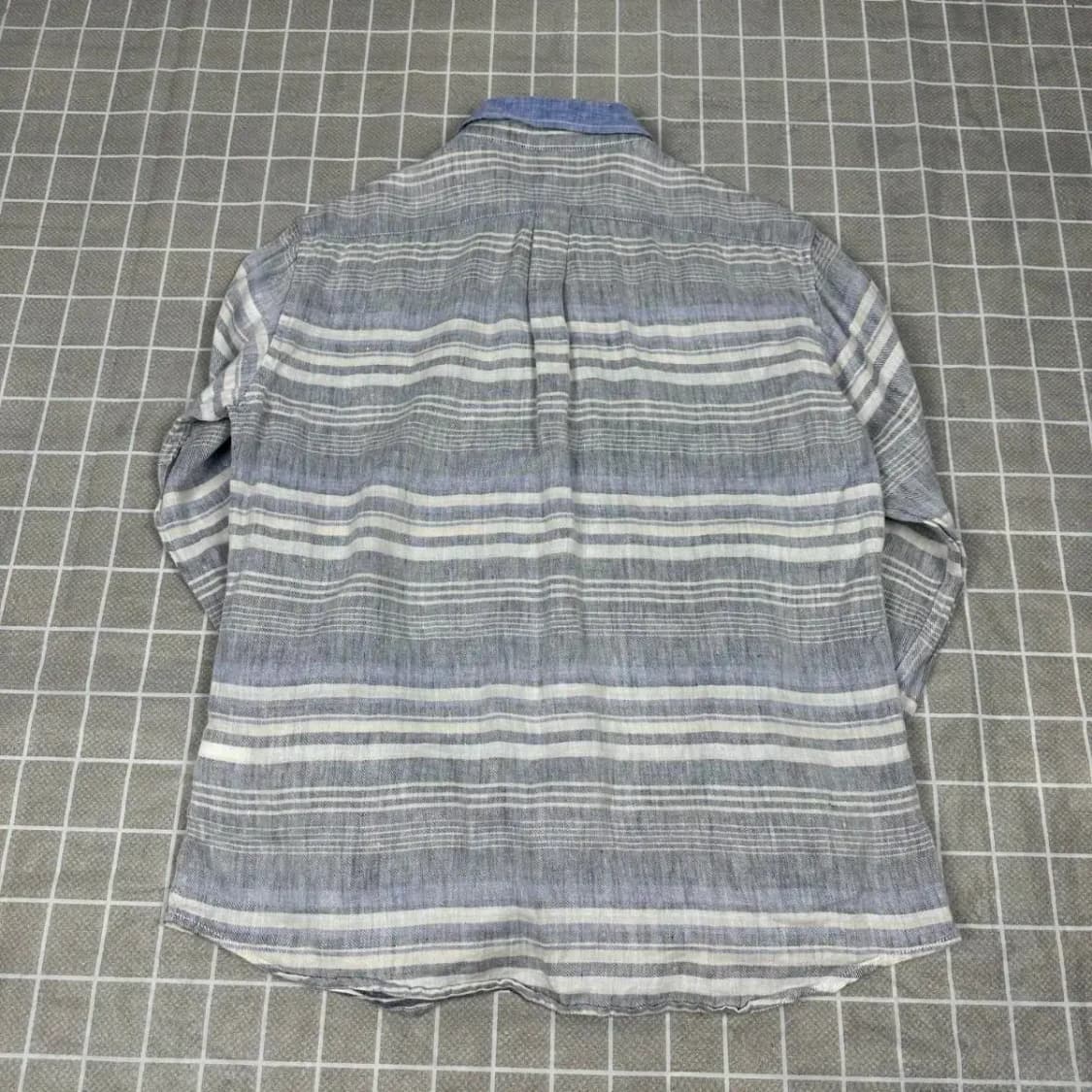 빔스 beams 린넨 스트라이프 셔츠 M 상품이미지3