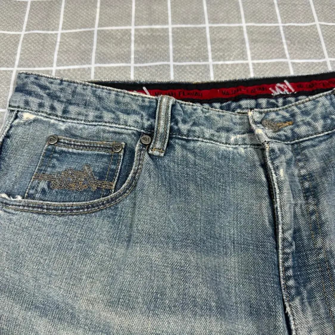 마자플라바 백프린팅 데님팬츠 32 상품이미지5