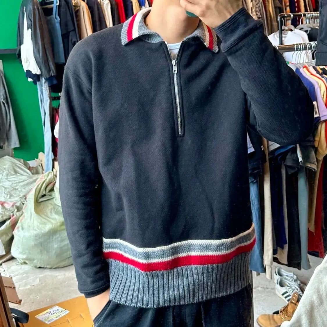 메종 마르지엘라 하프집업 카라 니트 50 상품이미지1