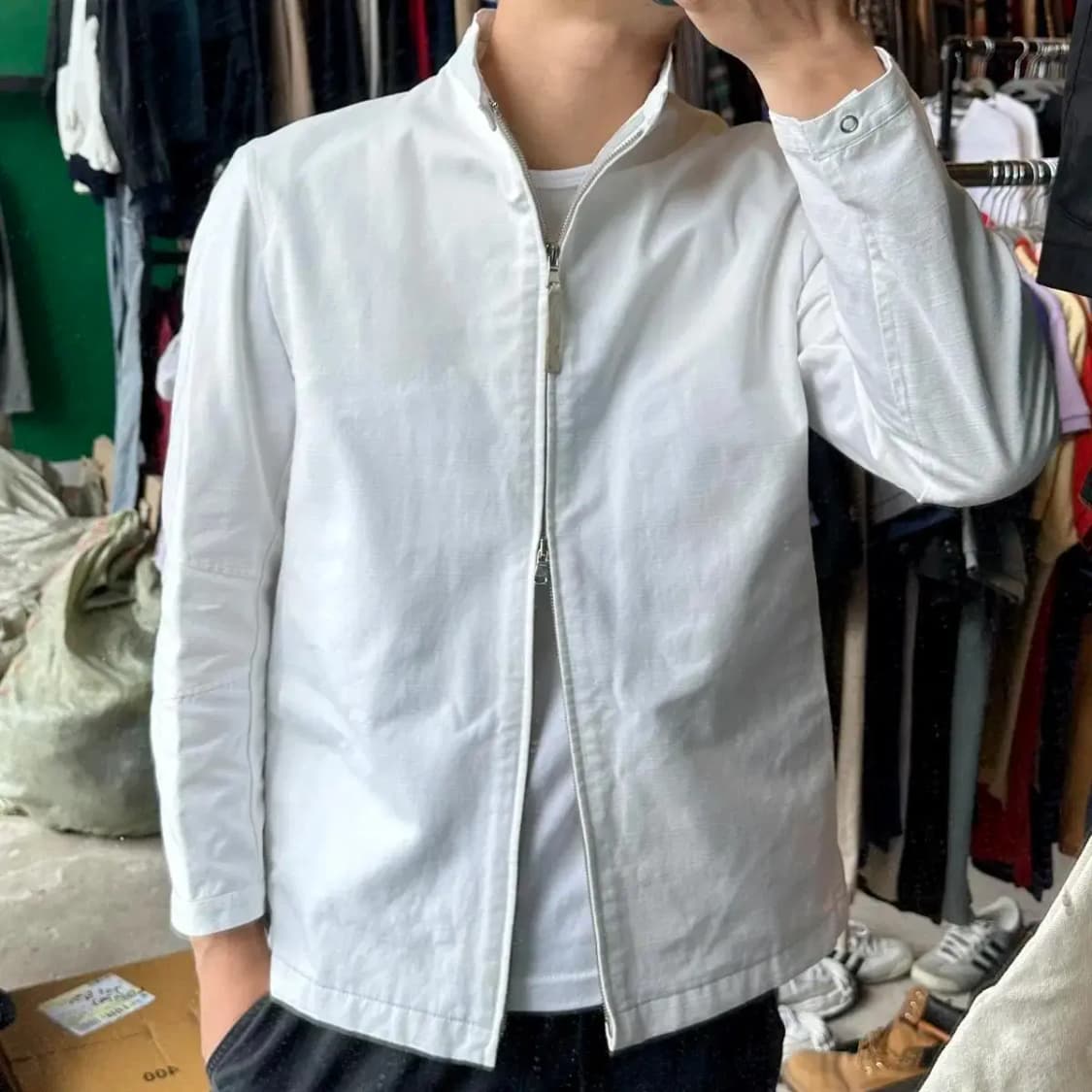 우영미 투웨이 차이나넥 코튼 자켓 48 상품이미지2