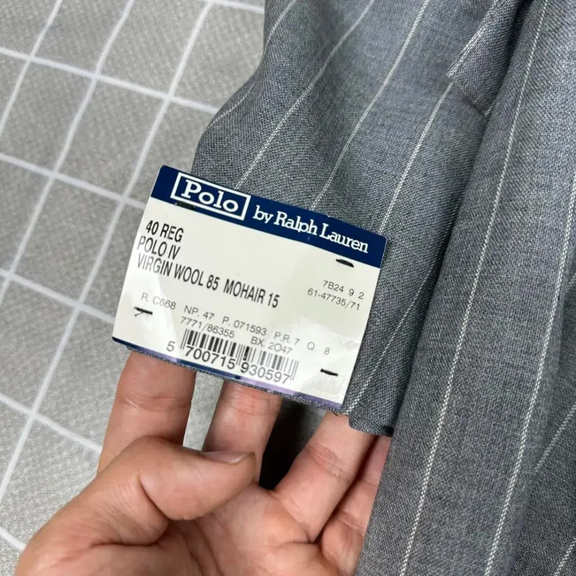 [새상품 정가 180만] 폴로 이태리메이드 스트라이프 블레이져 100 상품이미지10