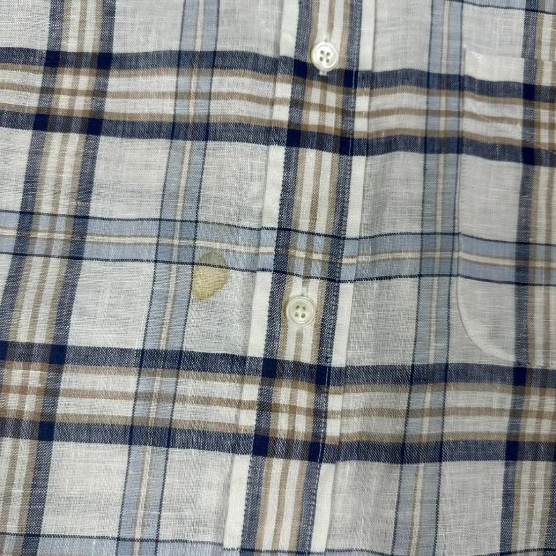 브룩스브라더스 린넨 체크 셔츠 XL 상품이미지4