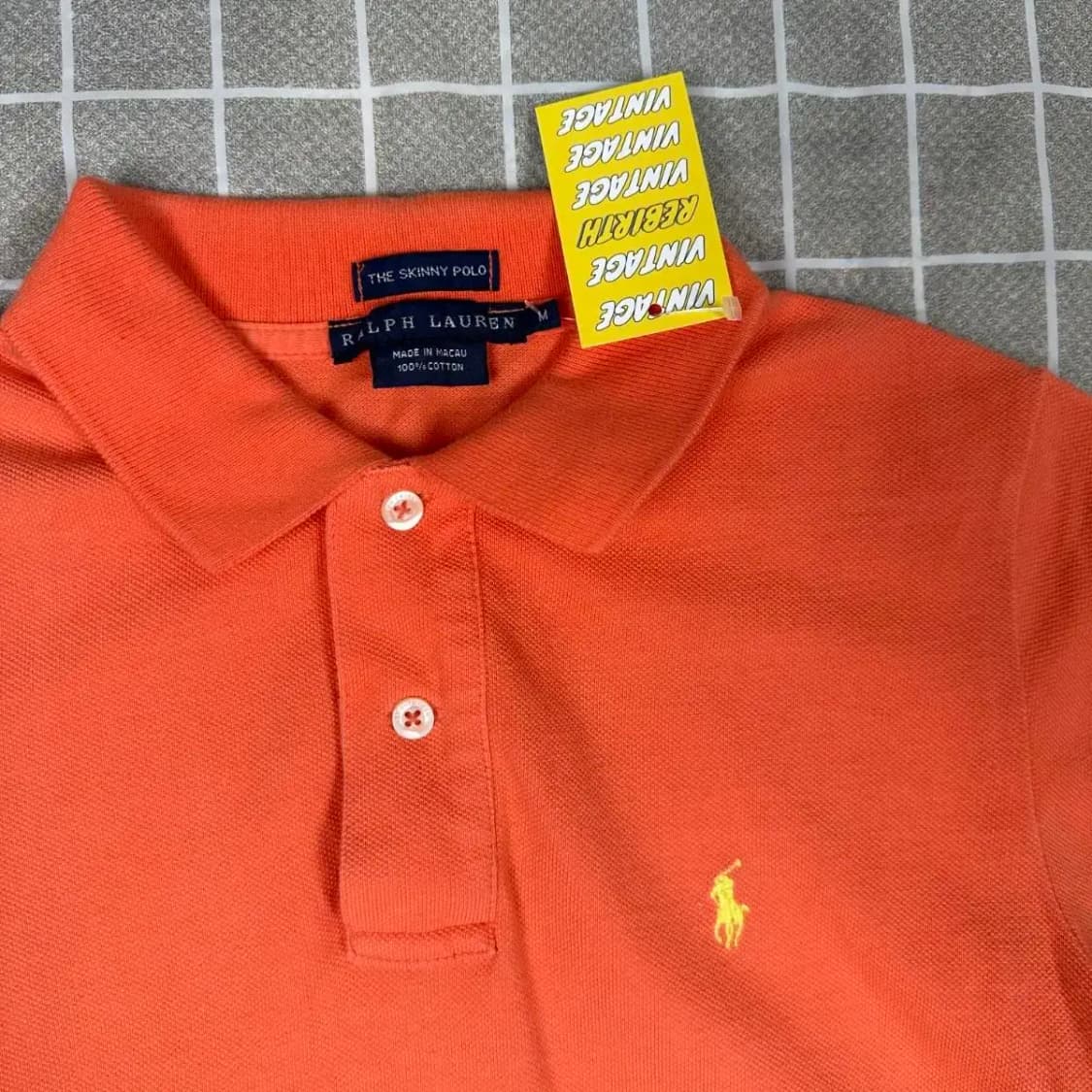 폴로 랄프로렌 스키니핏 오렌지 여성 카라티 M 상품이미지2