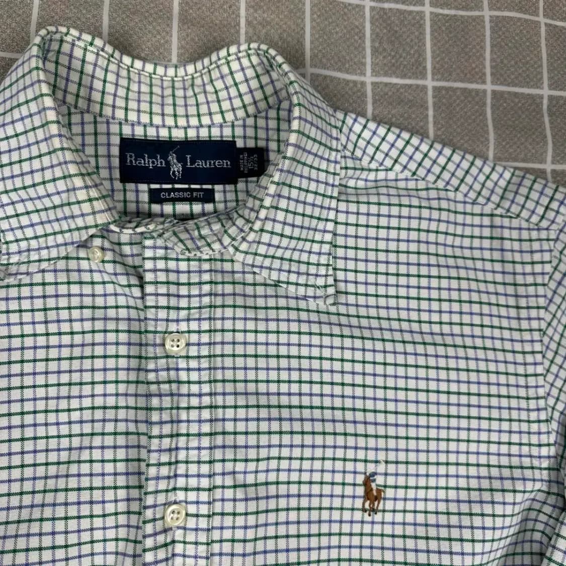 폴로 클래식핏 체크 셔츠 상품이미지4