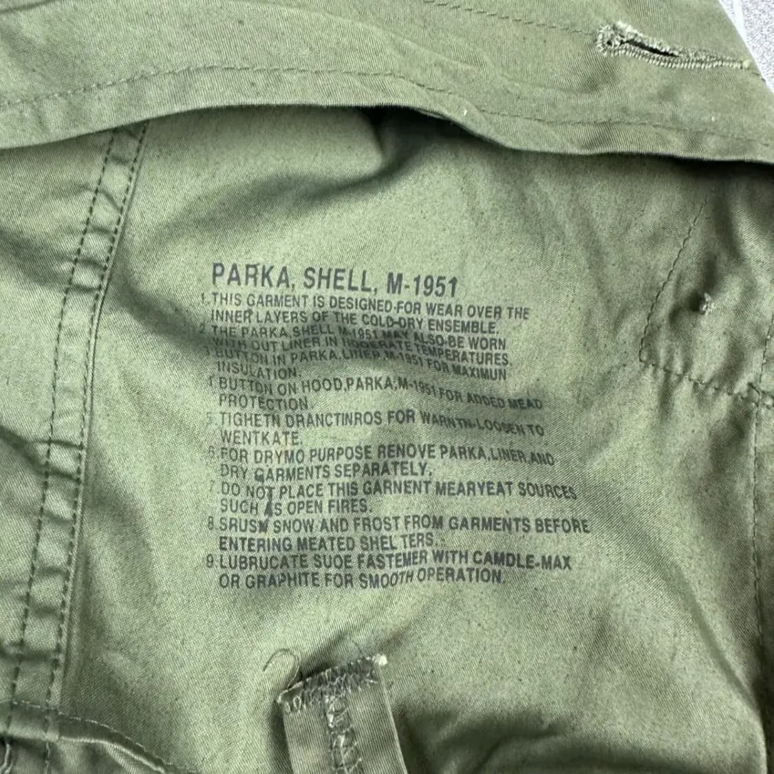 50s 오리지널 초기형 M-51 피쉬테일 쉘파카 상품이미지5