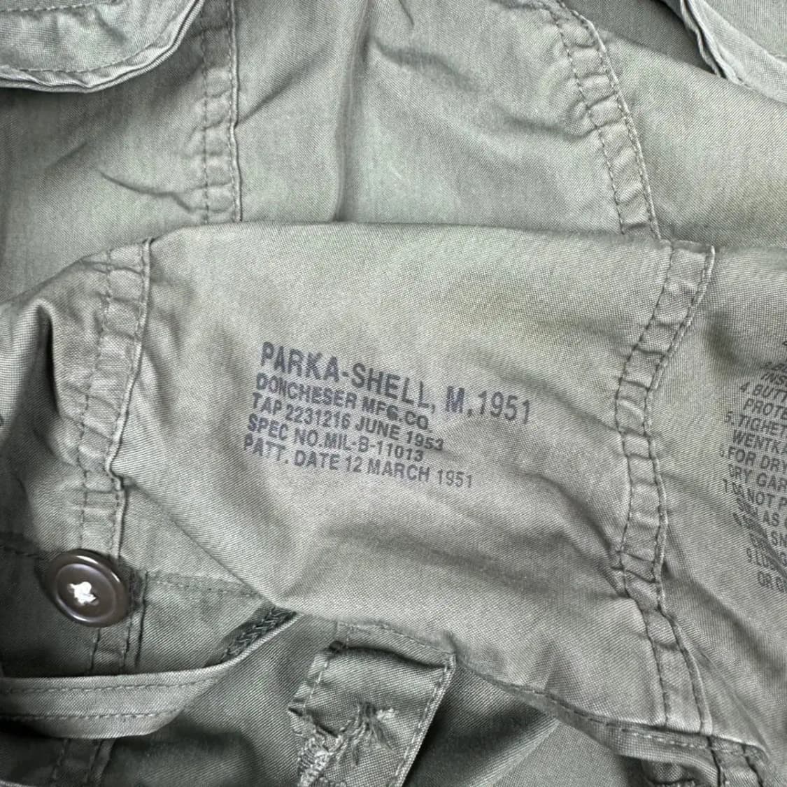 50s 오리지널 초기형 M-51 피시테일 쉘파카 상품이미지5