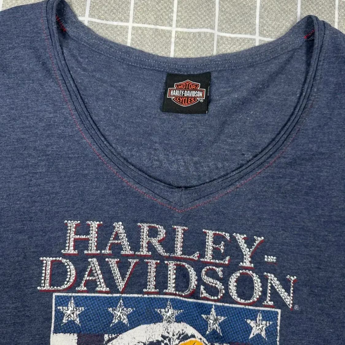 할리데이비슨 펑크 빈티지 브이넥 M 상품이미지3