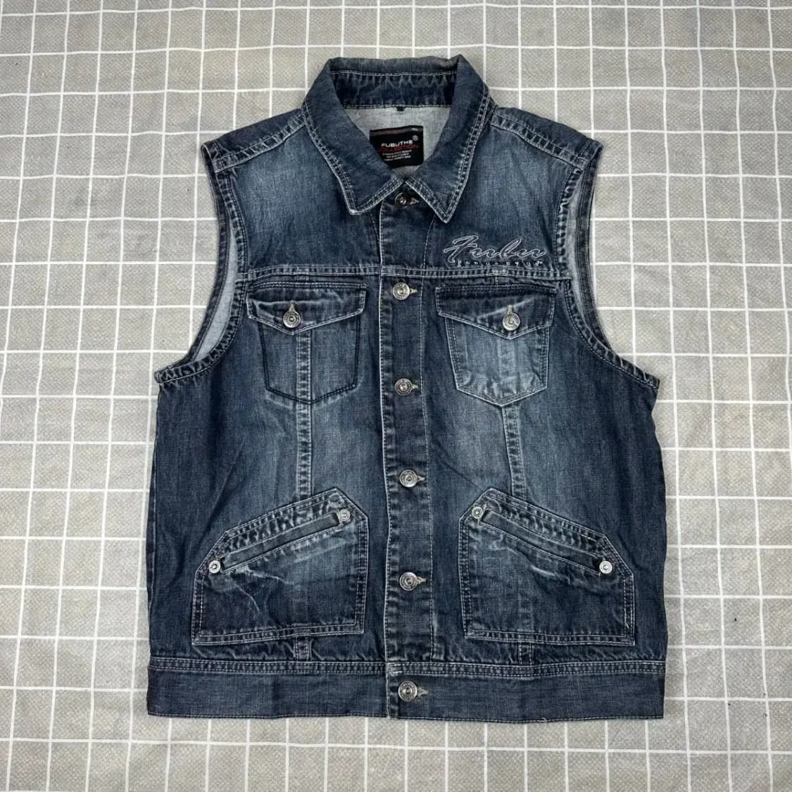 후부 빈티지 데님 베스트 자켓 XL 상품이미지1
