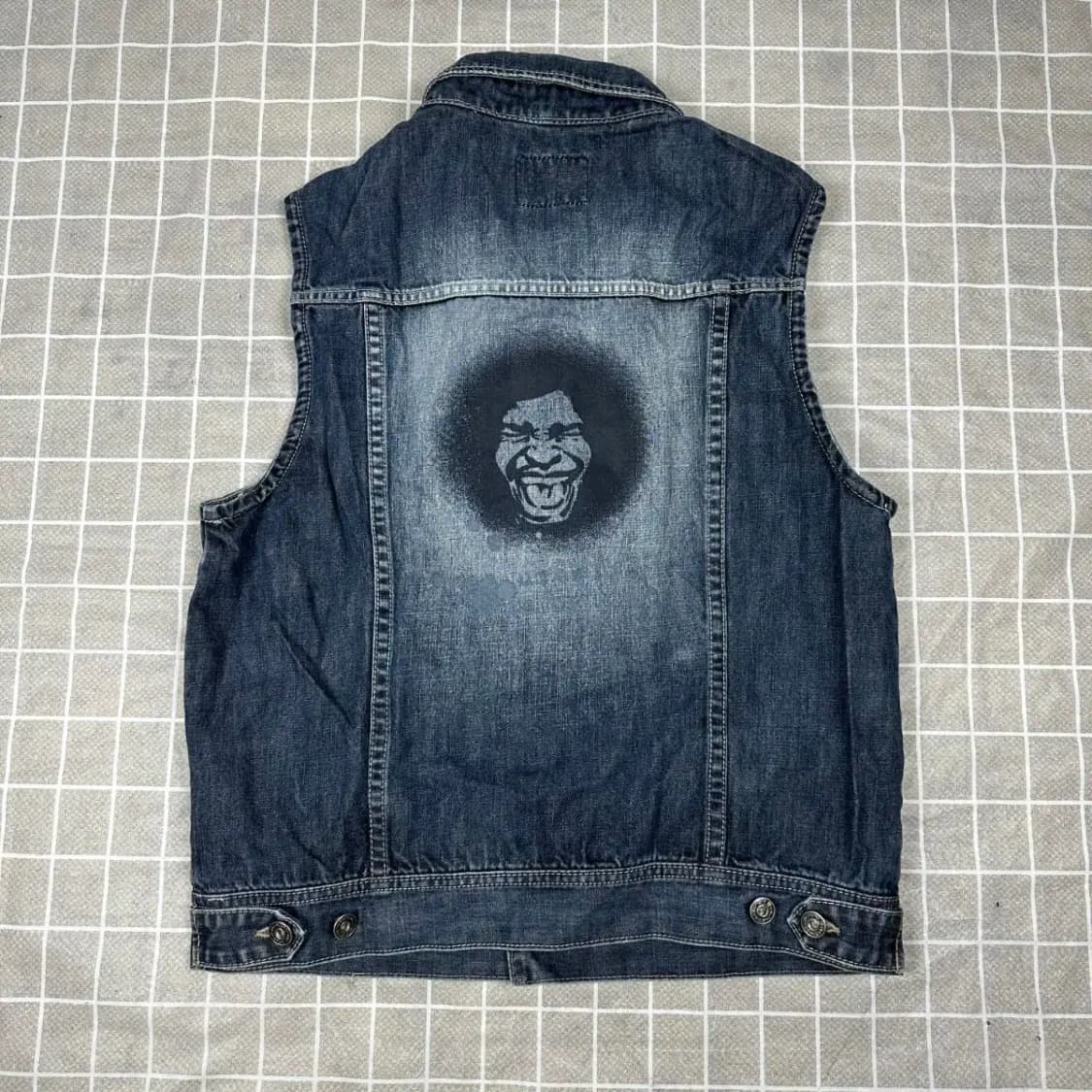 후부 빈티지 데님 베스트 자켓 XL 상품이미지3