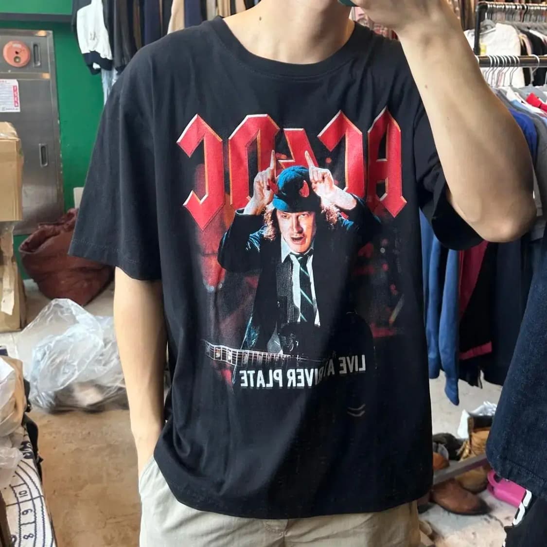 ACDC 프린팅 티셔츠 XL 상품이미지1