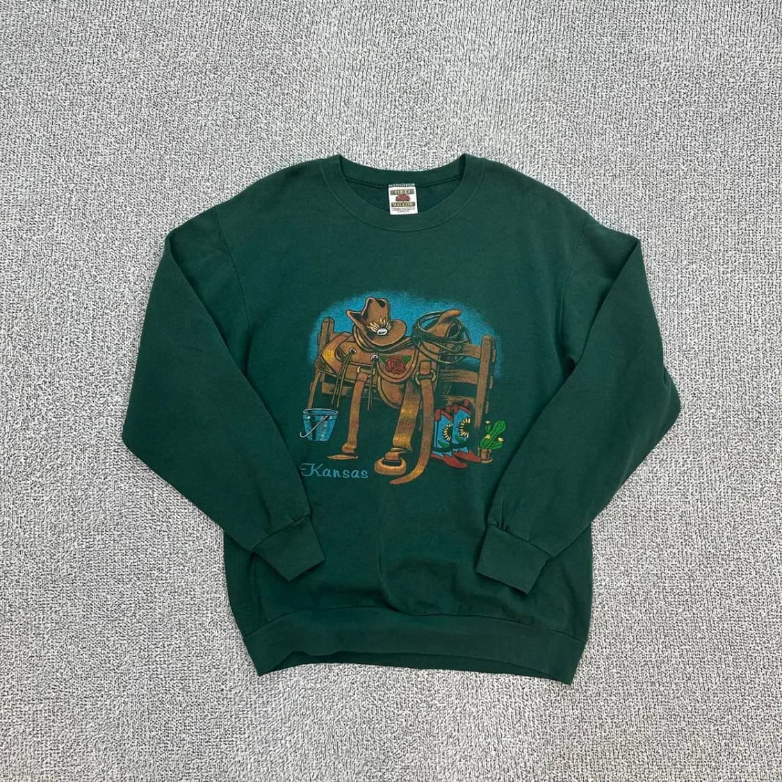 90s USA 캔자스 카우보이 스웻셔츠 L 상품이미지1