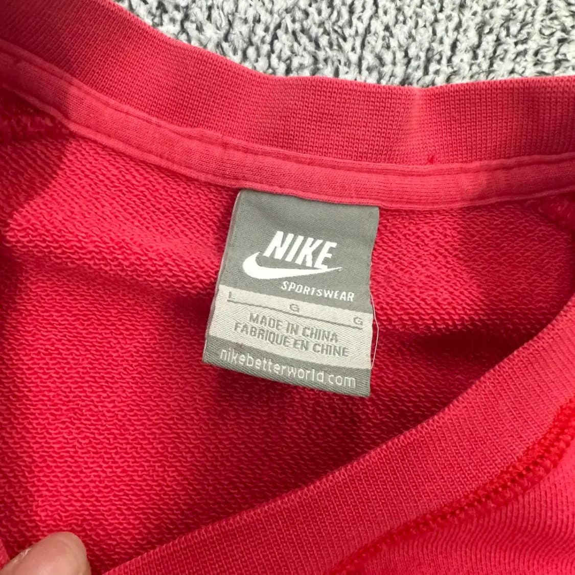 나이키 nsw 스우시 핑크 스웻셔츠 L 상품이미지2