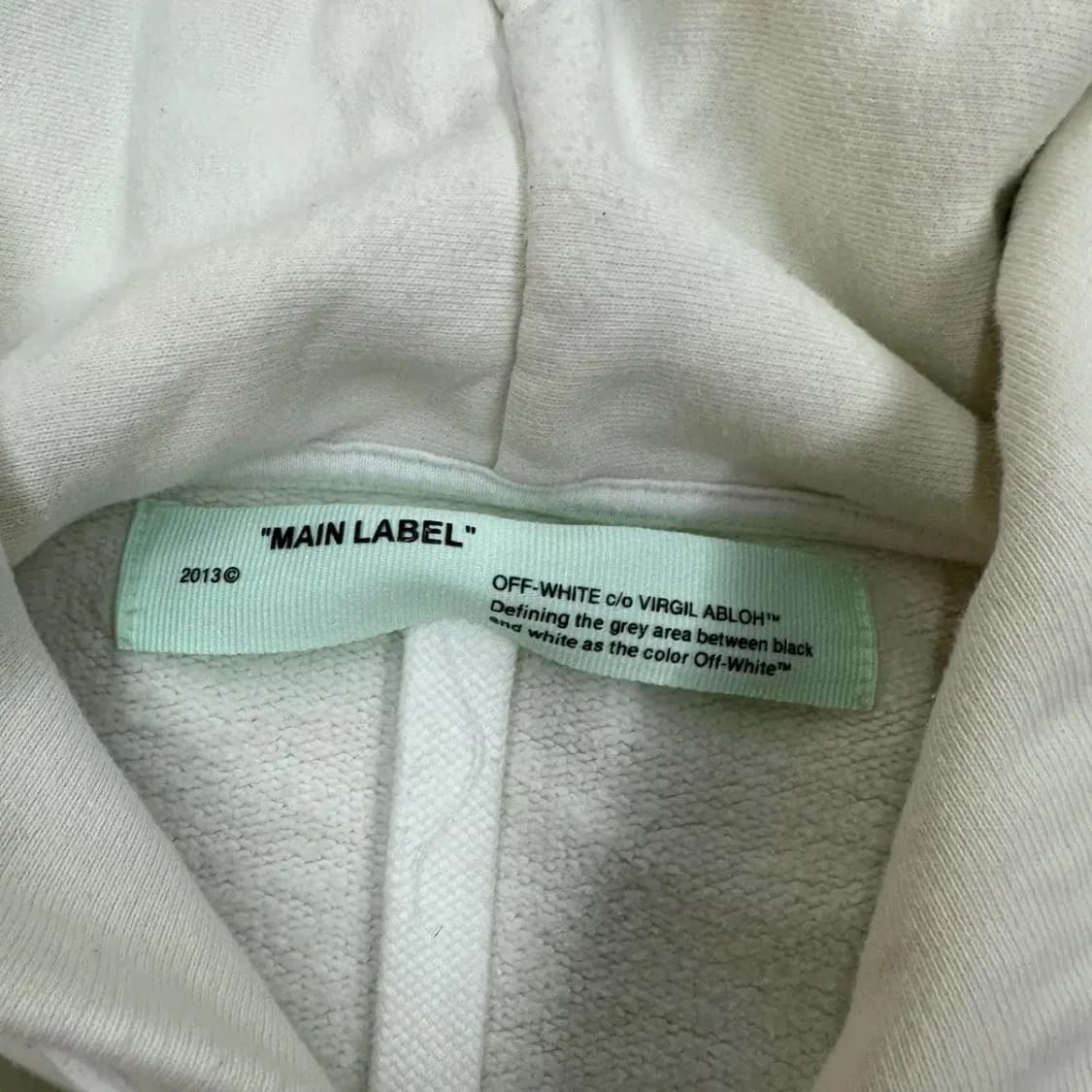 오프화이트 화이트 후드티 L 상품이미지3
