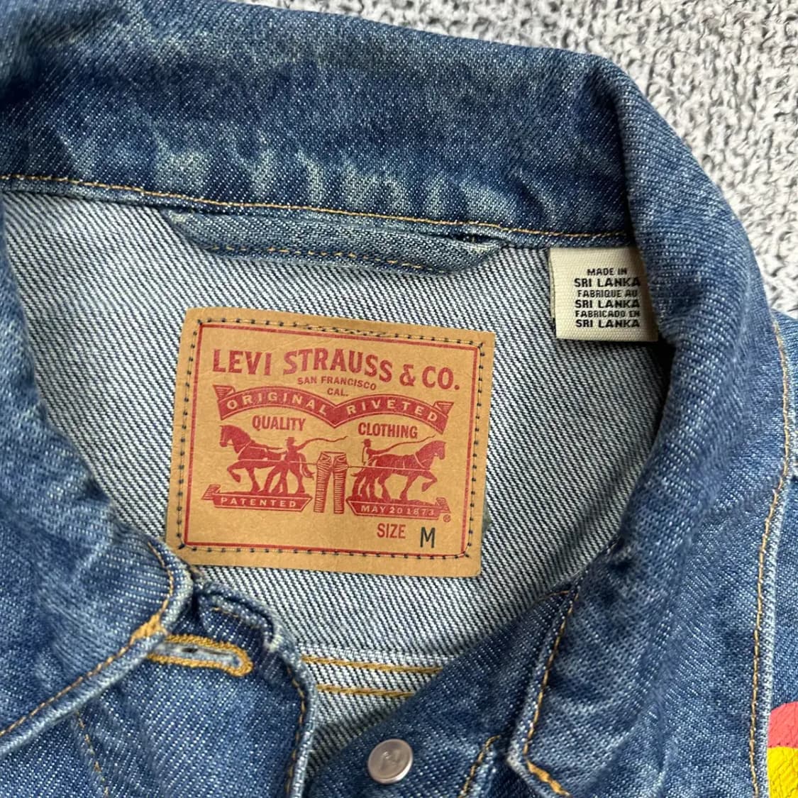 리바이스 페인트 데님자켓 M 상품이미지3