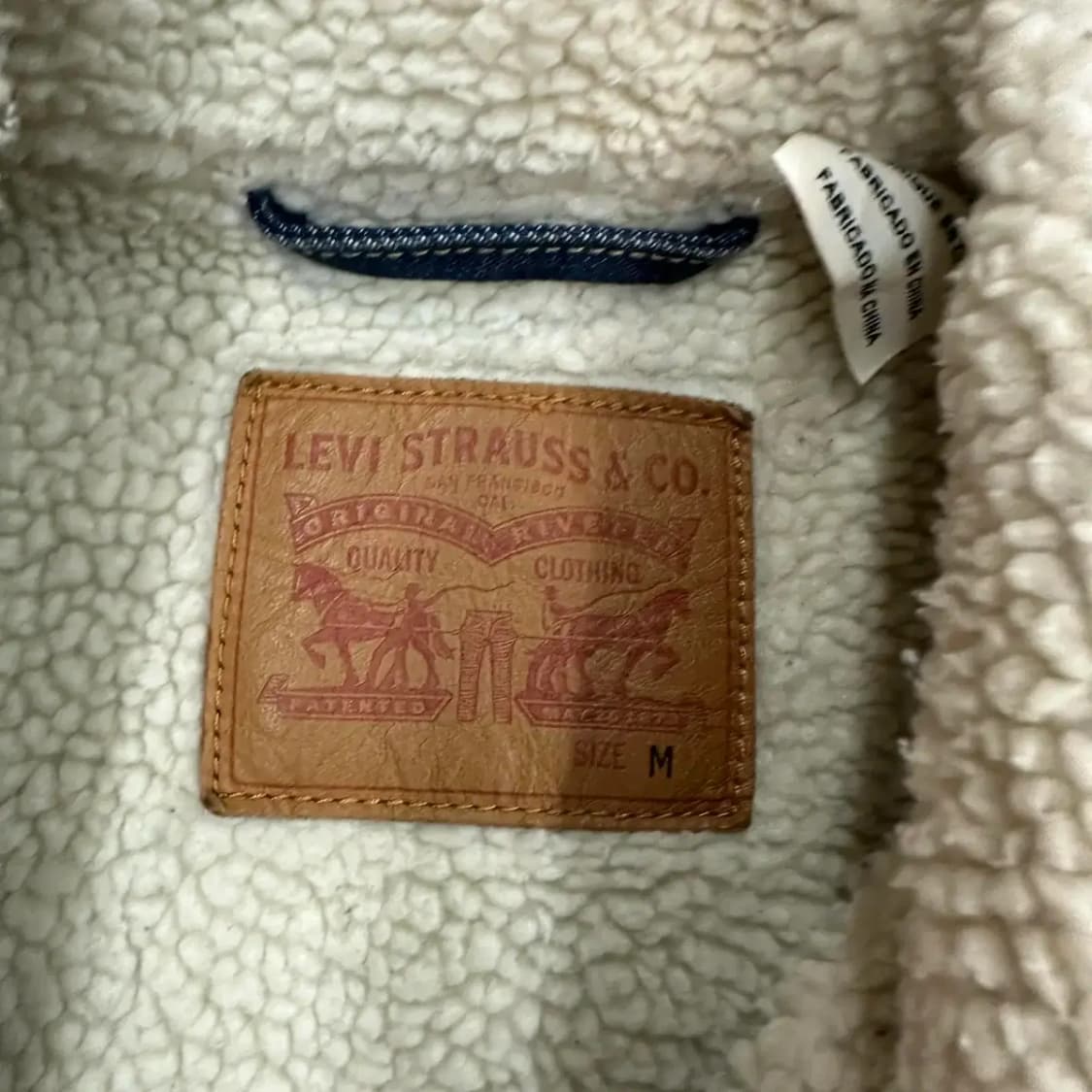 리바이스 양털 무스탕 데님자켓 M 상품이미지2