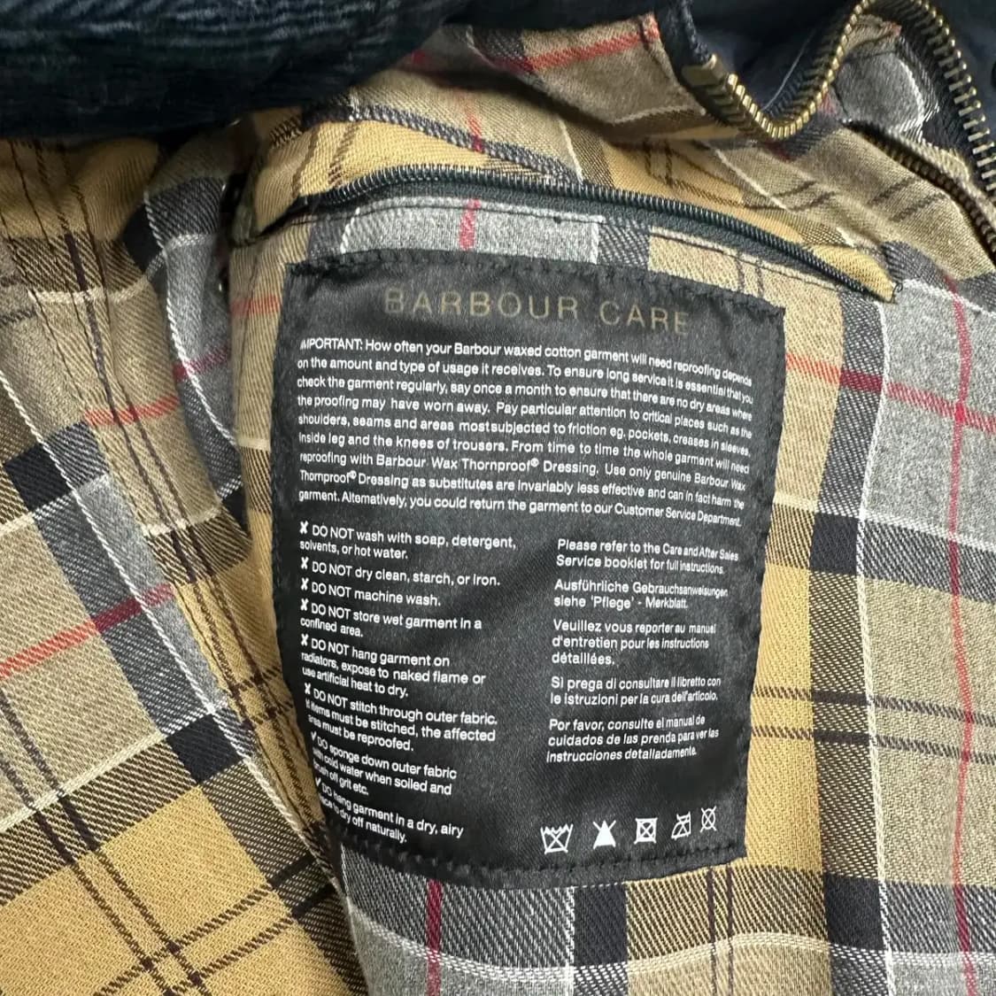 바버 브리스톨 왁스 자켓 M 상품이미지4