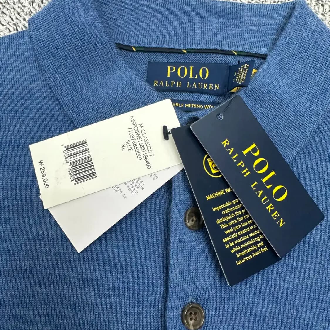 [새상품] 폴로 메리노울 카라넥 니트 XL 상품이미지3