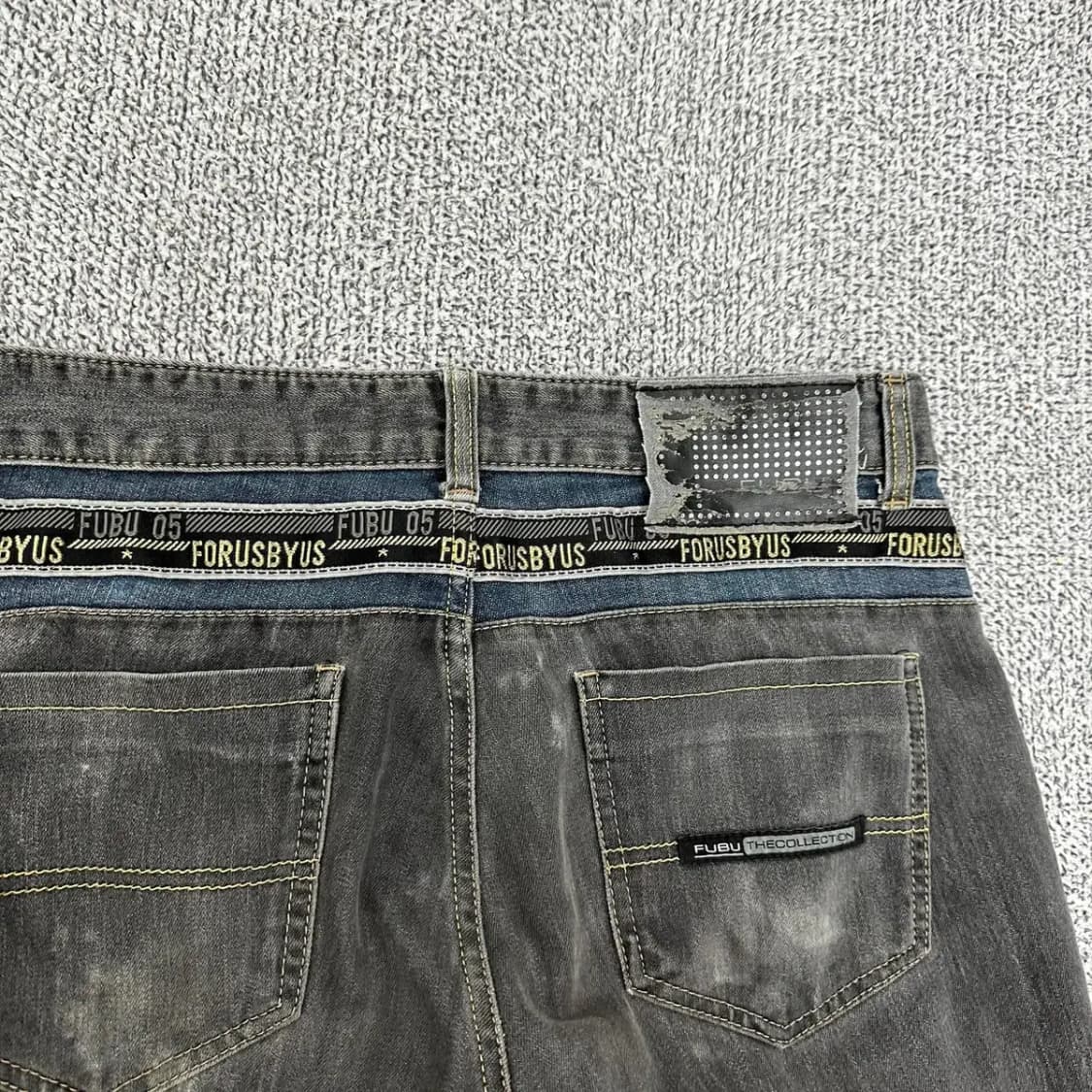 후부 빈티지 흑청 데님 팬츠 상품이미지4