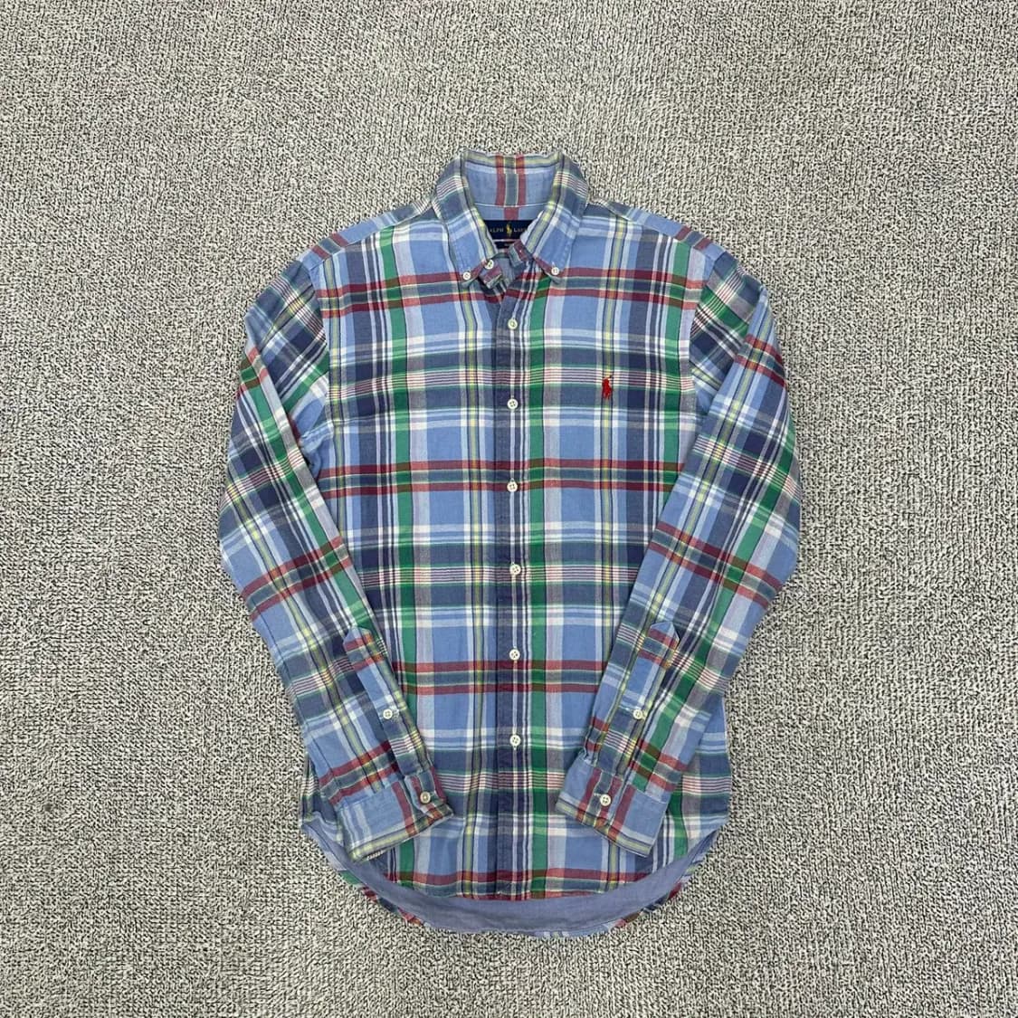 폴로 신형 슬림핏 체크남방 S 상품이미지1