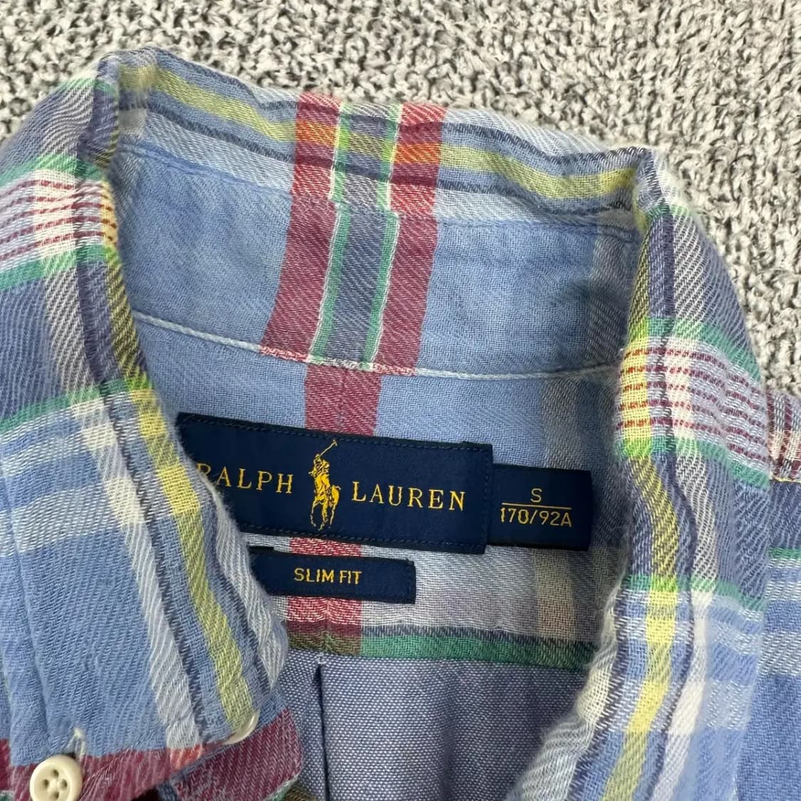 폴로 신형 슬림핏 체크남방 S 상품이미지2