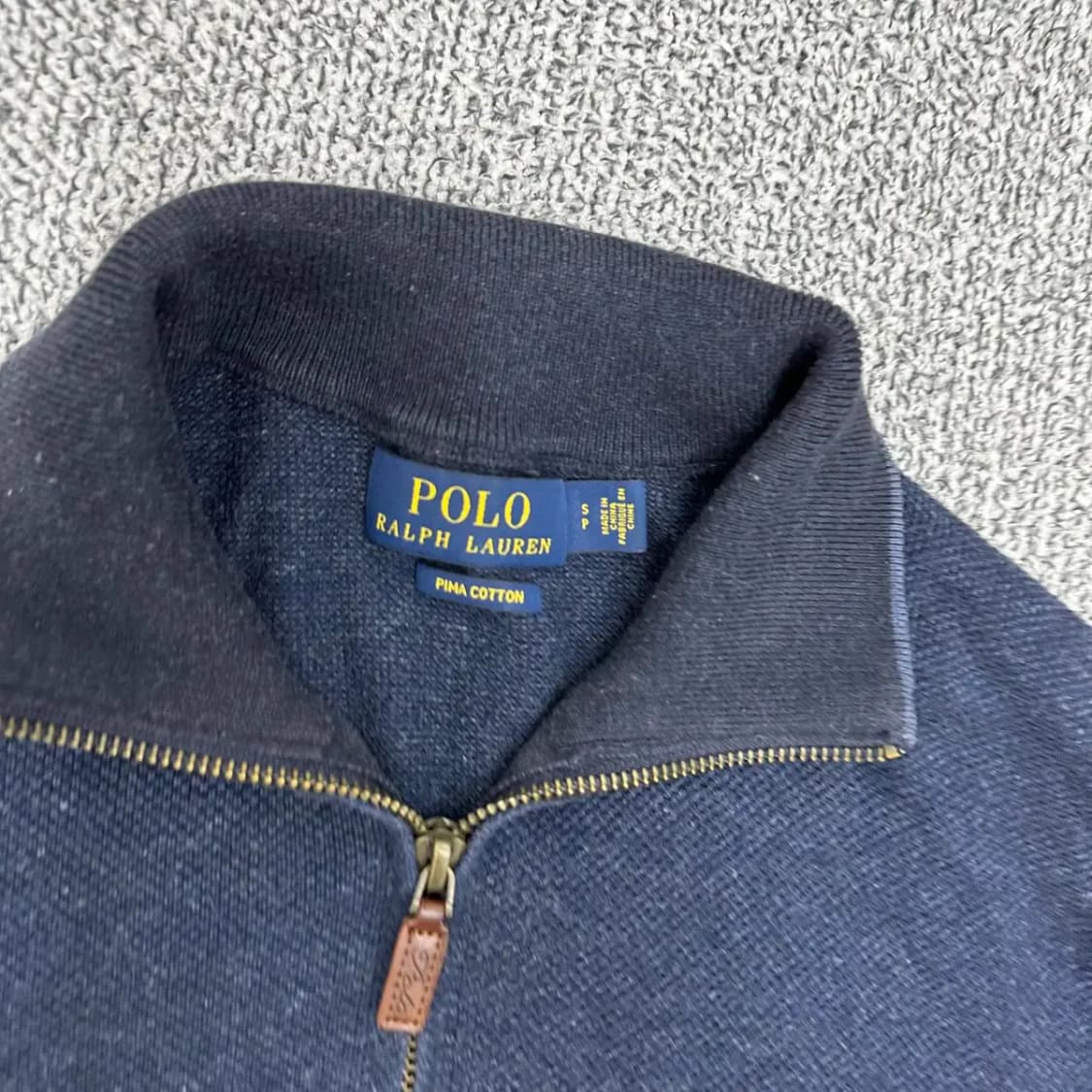 폴로 피마코튼 반집업 니트 S 상품이미지3