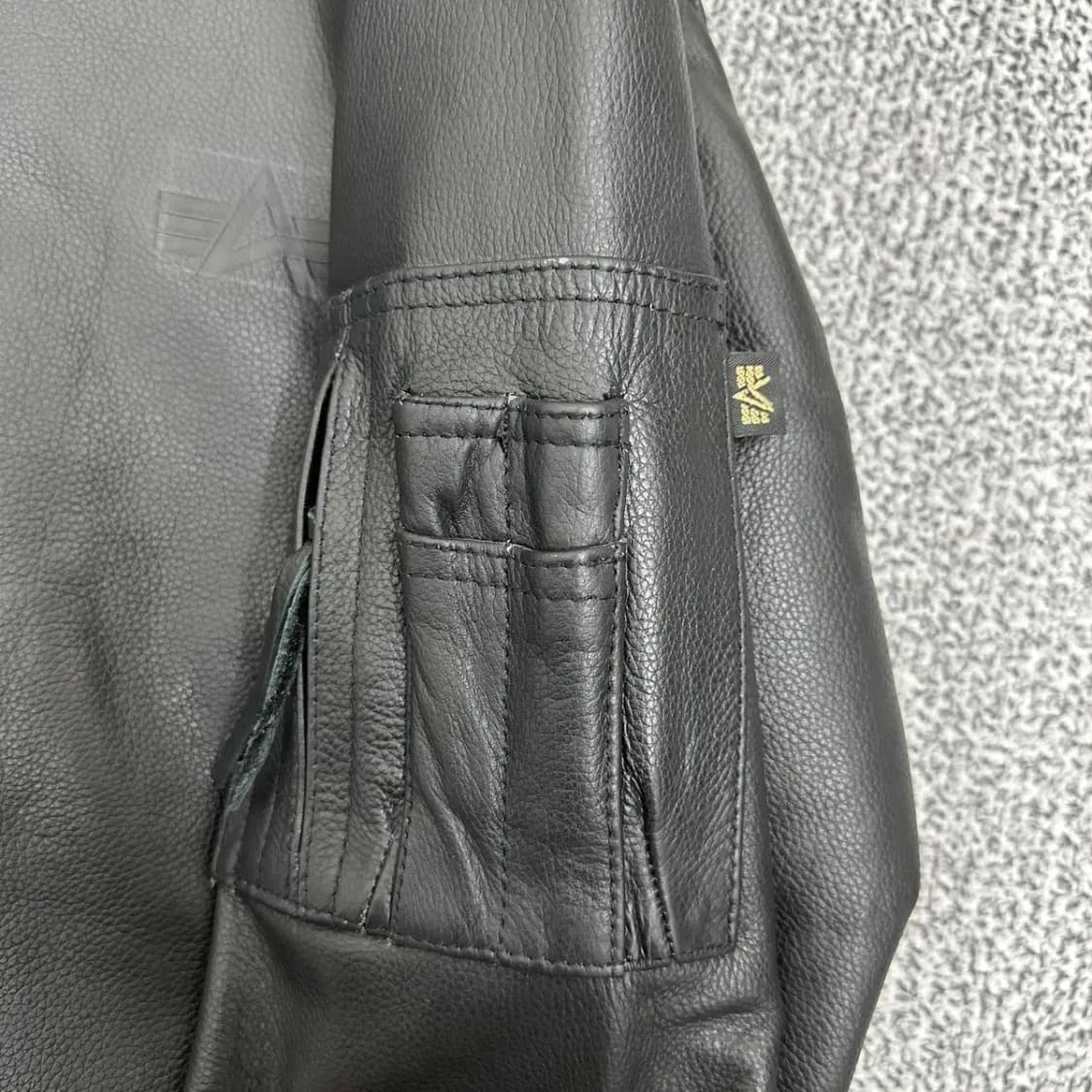 알파인더스트리 ma-1 레더 자켓 S 상품이미지3