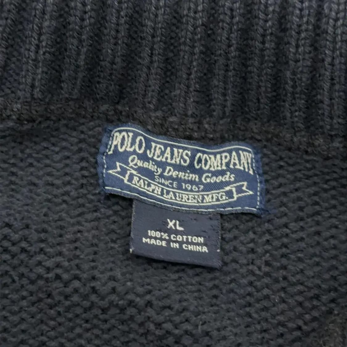 폴로진스컴퍼니 Polo 네이비 니트집업 XL 상품이미지4